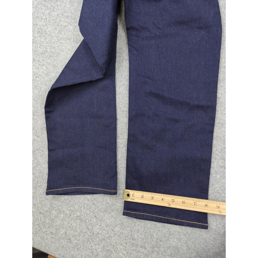 Frame Le Sleek Straight Jeans Womens 31 Blue Dark Wash Mid Rise Stretch 31x30 - Picture 10 of 11